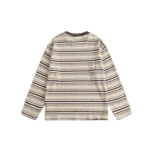 Camiseta a Rayas de Manga Larga - Sudadera Versátil para Hombre y Mujer - Image 60