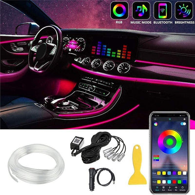 Luz Ambiental LED Fibra Óptica 64 Colores para Auto - Image 17