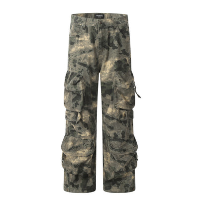 Pantalones de Trabajo Camuflaje Tie-dye Multi-bolsillos para Montaña - Image 40