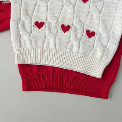 Suéter Infantil de Algodón Niño y Niña Cuello Redondo Rojo - Image 15
