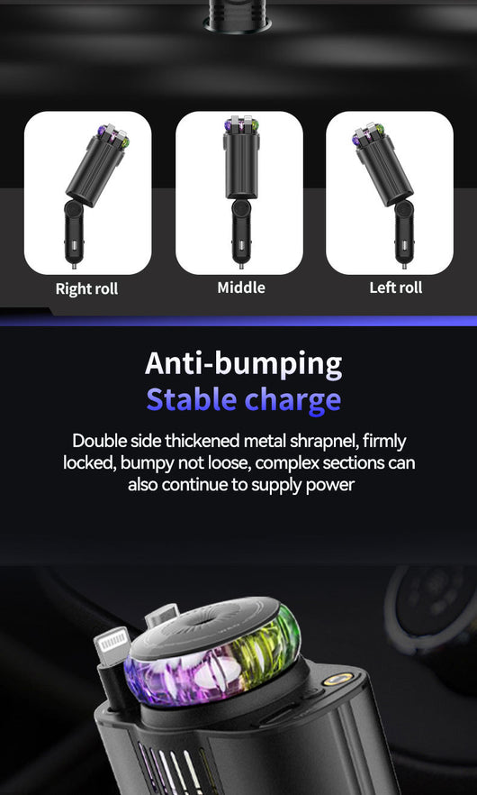 Cargador Inalámbrico para Auto con Luz Púrpura Multifuncional - Image 27