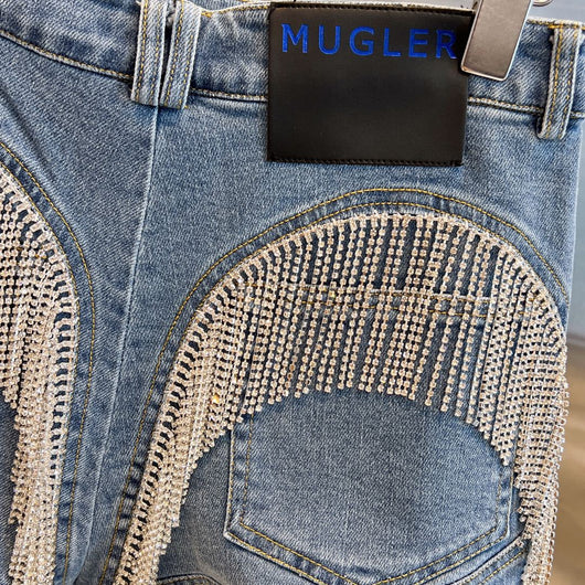 Shorts de Mezclilla con Detalles de Strass y Borlas para Mujer - Image 15