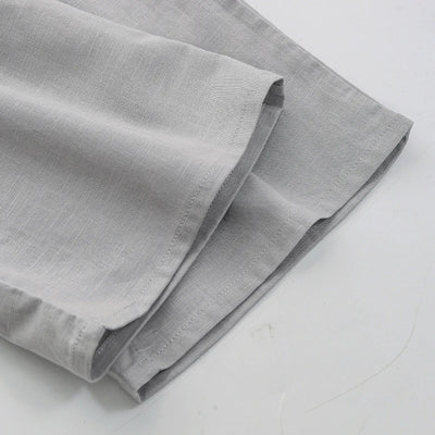 Pantalón Ancho de Lino y Algodón con Cintura Elástica - Image 37