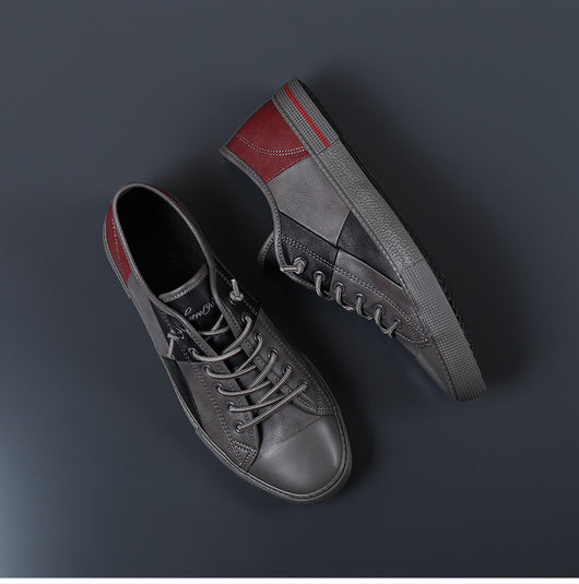 Zapatos de Cuero para Hombre con Contraste de Colores y Suela de Goma - Image 21