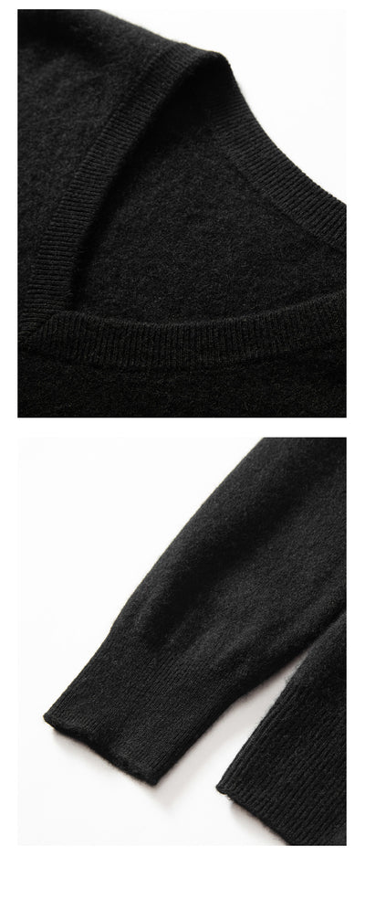 Suéter Minimalista Cuello en V para Hombre - Image 29