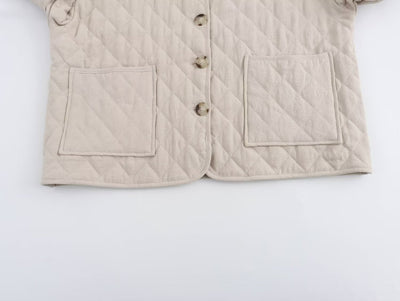 Chaqueta de Otoño e Invierno en Mezcla de Lino y Algodón para Mujer - Image 18