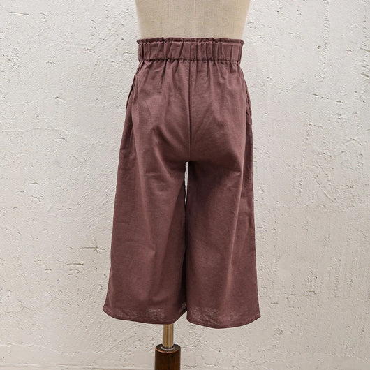 Pantalón Ancho de Lino y Algodón con Cintura Elástica - Image 43