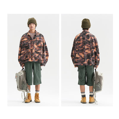 Chaqueta de Trabajo Camuflaje Tie-Dye para Hombre - Image 13