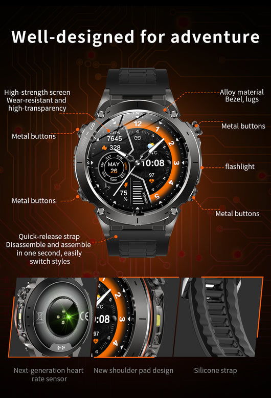 Reloj Inteligente con Monitor de Frecuencia Cardíaca y Oxígeno en Sangre - Image 37