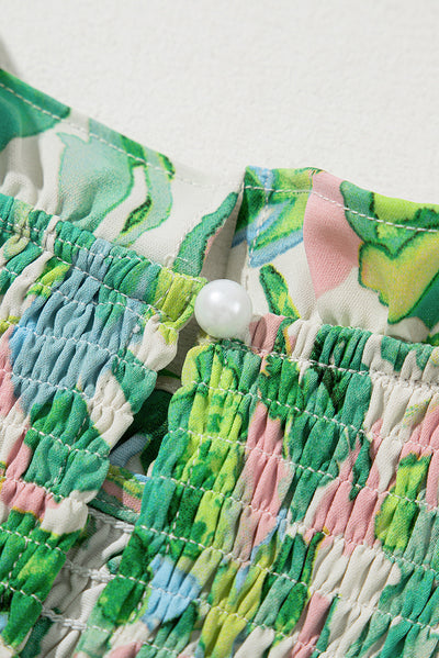 Blusa Cuello Alto de Chifón con Estampado a Juego de Colores - Image 17