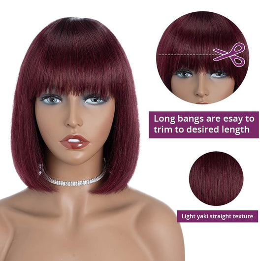 Peluca Cabello Natural Corta Completa Sin Encaje - Image 11