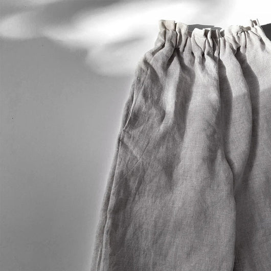 Pantalón Ancho de Lino y Algodón con Cintura Elástica - Image 11