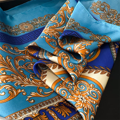 Pañuelo de Seda Lujo Temperamento 70cm - Chal Elegante para Mujer - Image 48