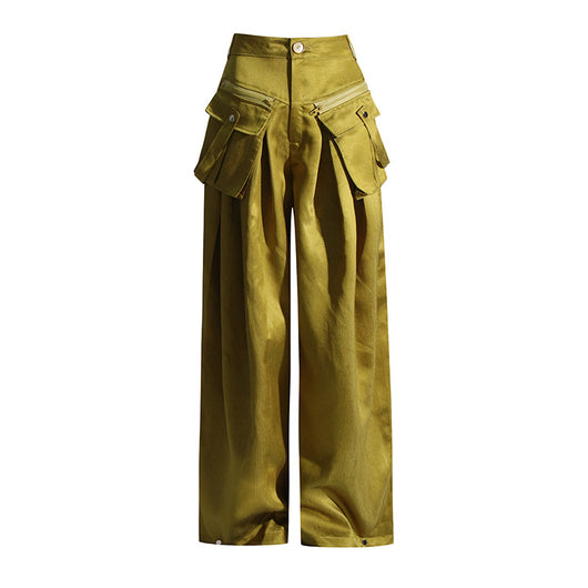 Pantalones Casuales de Cintura Alta Holgados con Diseño Exclusivo - Image 27