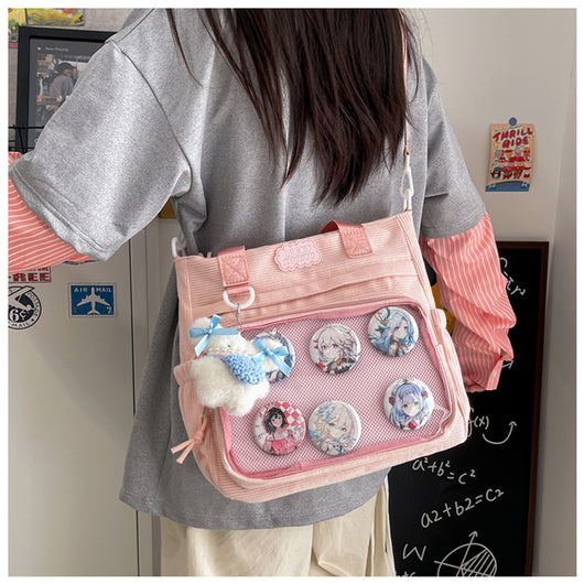 Bolsa Crossbody Transparente de Gran Capacidad Estilo Japonés para Estudiantes - Image 46