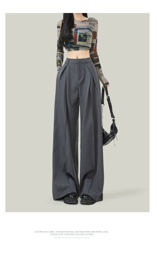Pantalón Ancho de Tiro Alto Drapeado para Verano - Corte Petite - Image 14