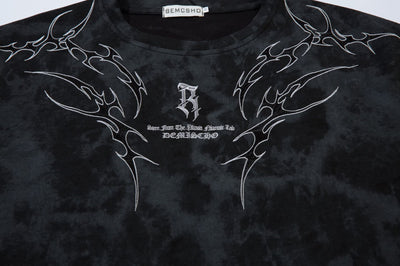 Camiseta Retro Americana Bordada con Espinas para Hombre - Image 10
