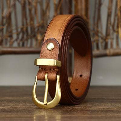Cinturón de Cuero Genuino para Mujer - Diseño Retro Versátil - Image 27