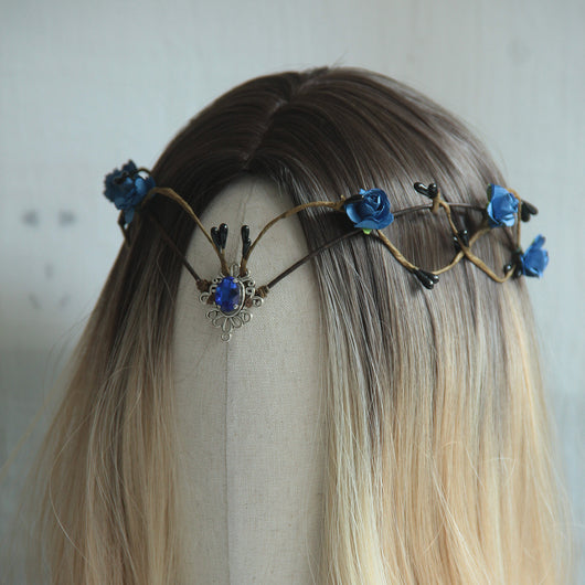 Diadema Hoja con Gota de Agua - Tocado de Hada Elfa Mágico para Mujer - Image 12