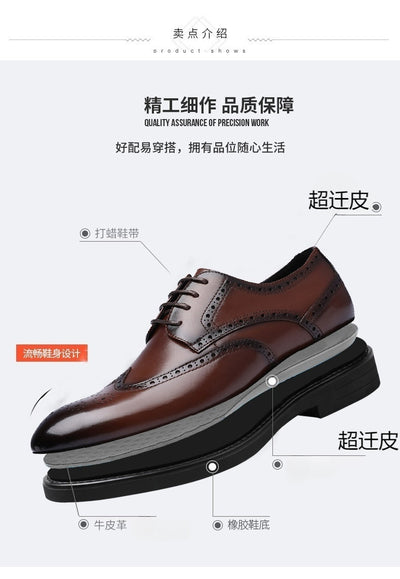 Zapatos Brogue de Cuero para Hombre - Estilo Clásico Elegante - Image 10