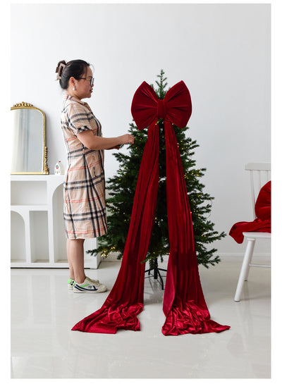 Moño Navideño de Terciopelo Tamaño Grande - Image 39