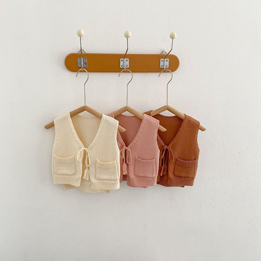 Chaleco Cardigan Tejido para Niños con Borlas - Image 10