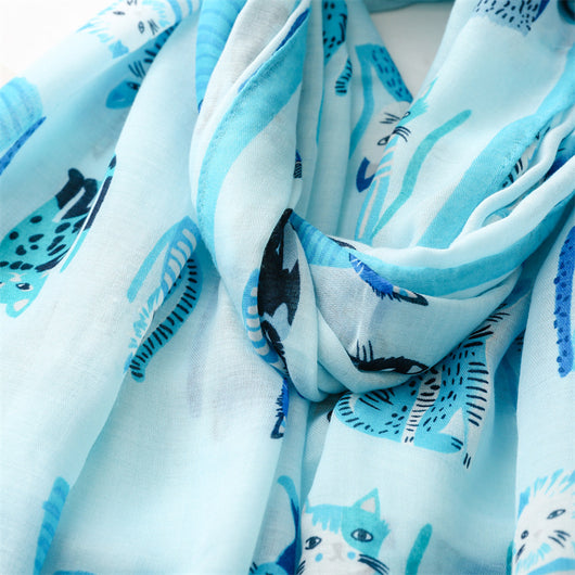 Pañuelo de Seda Estampado Paraíso Gatitos Adorables - Image 22