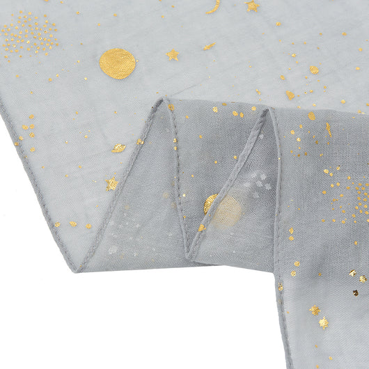 Bufanda Mujer Cielo Estrellado con Efecto Bronce - Poliéster y Algodón - Image 23