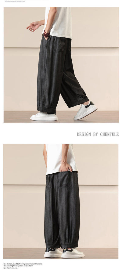 Pantalones Harem Retro Sueltos Talla Grande para Hombre - Image 13