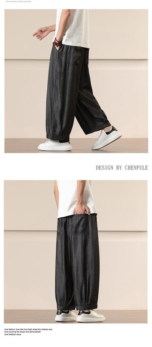 Pantalones Harem Retro Sueltos Talla Grande para Hombre - Image 13