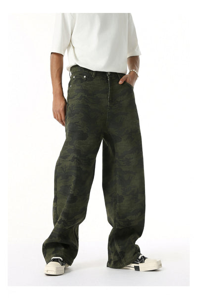 Jeans Rectos Estilo Camuflaje Lavado Clásico - Image 24