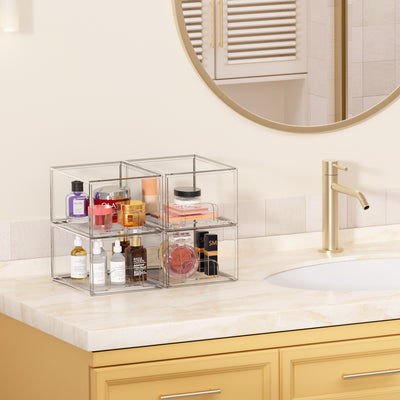 Organizador de Cosméticos Apilable con Cajones Transparentes - Image 22
