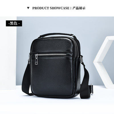 Bolso Bandolera de Cuero Genuino Primera Capa para Hombre - Image 15