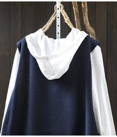 Chaleco Tejido de Algodón con Cuello Redondo Estilo Retro - Image 20