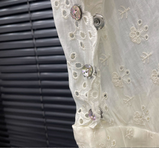 Blusa Falda Encaje Jacquard Escote en V - Colección Verano - Image 29