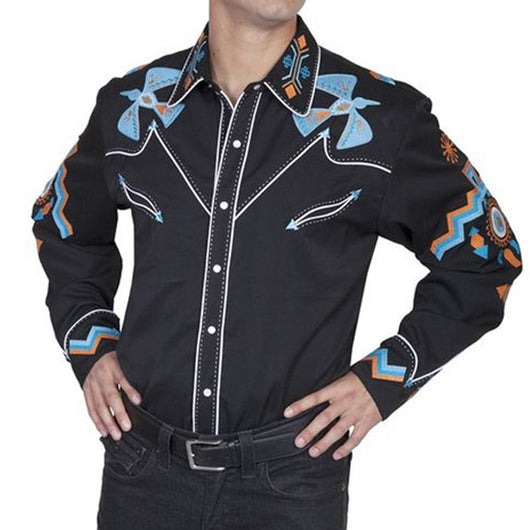 Camisa Suelta Estampada Estilo Western Americano - Image 40