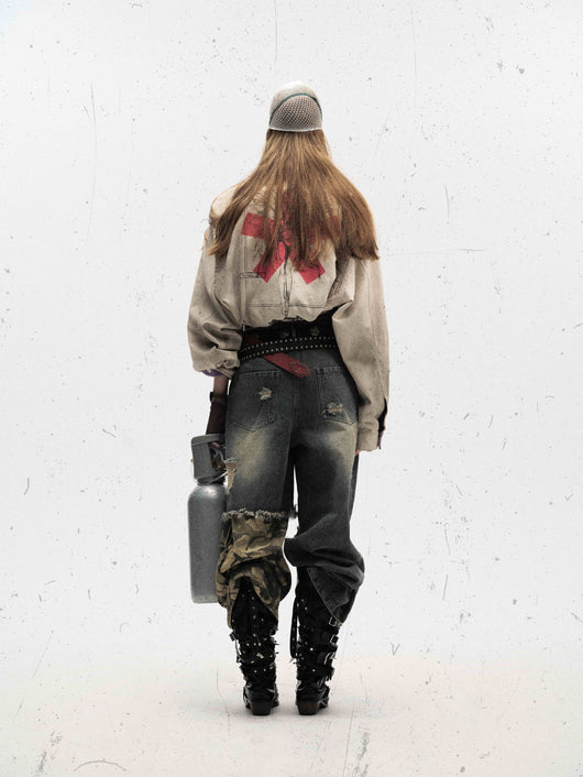 Chaqueta Detroit con Diseño Retro Badge y Teñido Vintage - Image 25