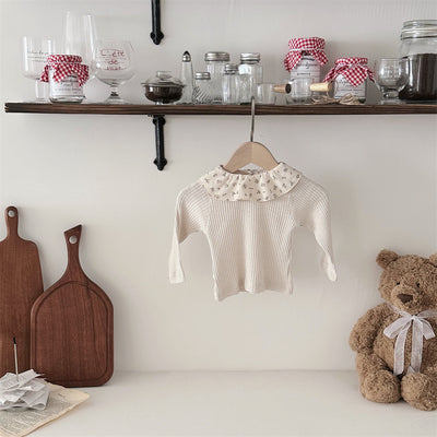 Blusa Infantil de Manga Larga con Cuello Volante y Estampado Floral - Image 36