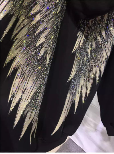Abrigo Sudadera Acolchado de Lujo con Bordado Pesado y Detalles Brillantes - Image 11