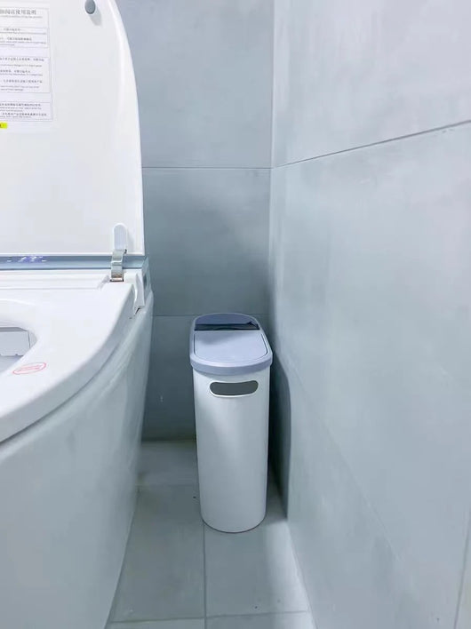 Basurero Compacto con Tapa para Baño - Contenedor de Almacenamiento Estrecho - Image 21