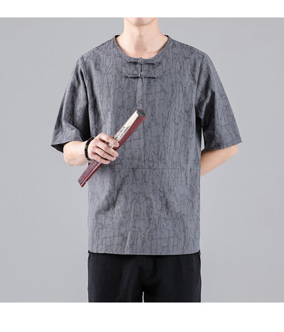 Camiseta Retro Jacquard Cuello Redondo para Hombre - Image 13