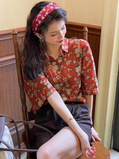Camisa Floral Holgada Unisex - Comodidad y Estilo - Image 9