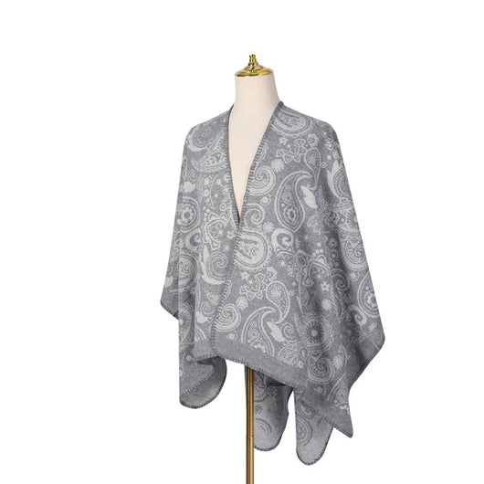 Chal Cruzado de Lana Jacquard con Estampado Paisley - Image 16