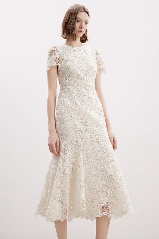 Vestido Ajustado con Encaje Elegante para Mujer - Image 16