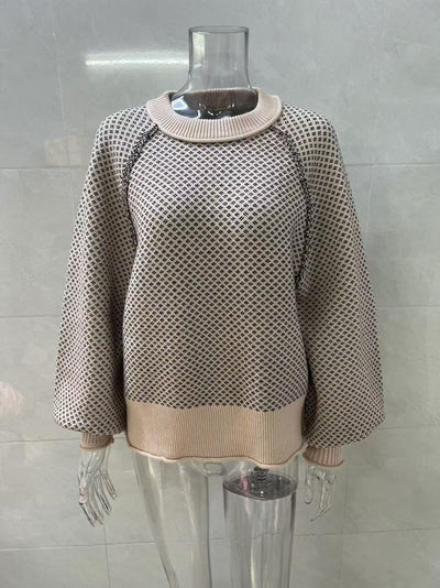 Suéter Tejido Jacquard Cuello Redondo para Otoño e Invierno - Image 14