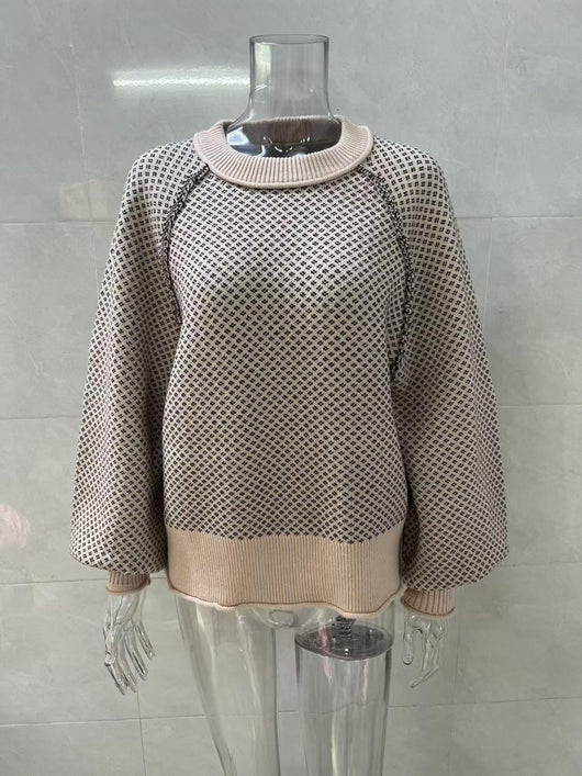 Suéter Tejido Jacquard Cuello Redondo para Otoño e Invierno - Image 14