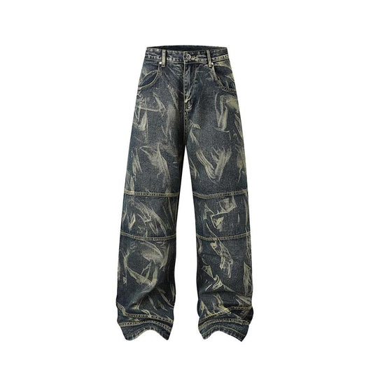 Jeans Rectos Hip Hop con Costuras Destacadas y Desgaste Artesanal - Image 19