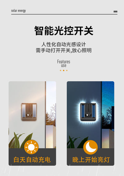Lámpara Solar Inteligente Plegable para Muro Exterior con Sensor de Movimiento - Image 13