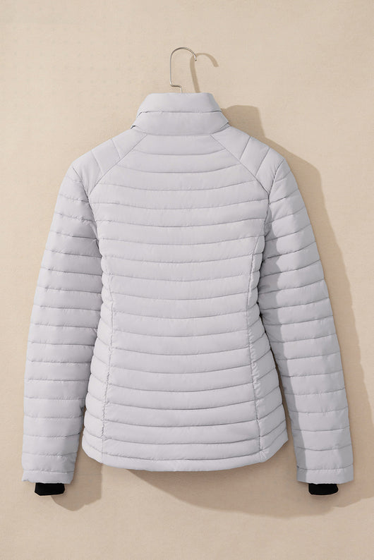 Chaqueta Acolchada de Algodón para Mujer con Cuello Tipo Mao - Image 41