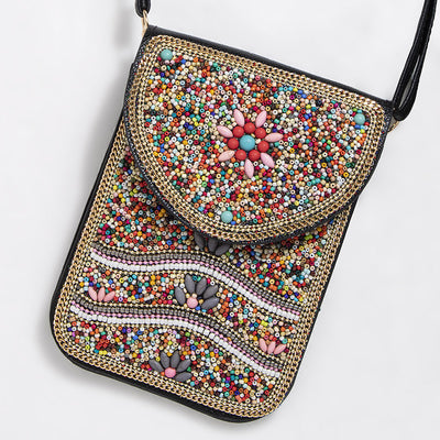 Bolsa Bohemia para Celular con Cuentas y Concha Marina - Image 47
